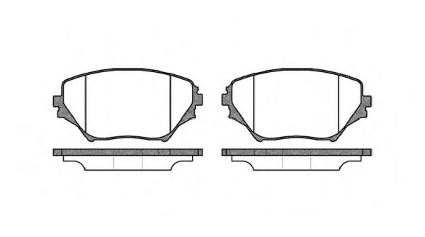 Set placute frana,frana disc TOYOTA RAV 4 II (CLA2, XA2, ZCA2, ACA2) (2000 - 2005) REMSA 0813.00 piesa NOUA