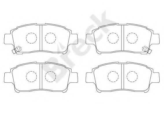 Set placute frana,frana disc TOYOTA YARIS (P1) (1999 - 2005) Break 23348 00 701 10 piesa NOUA