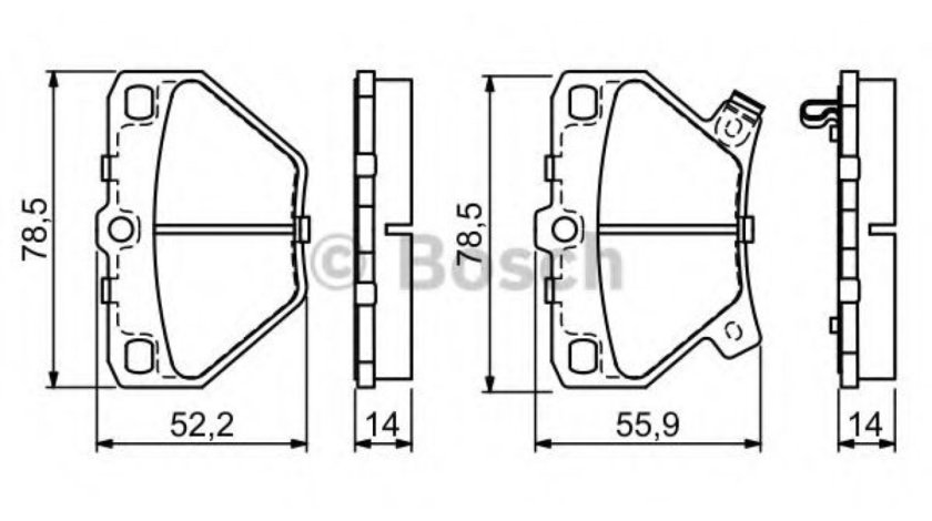 Set placute frana,frana disc TOYOTA YARIS (P1) (1999 - 2005) BOSCH 0 986 424 630 piesa NOUA