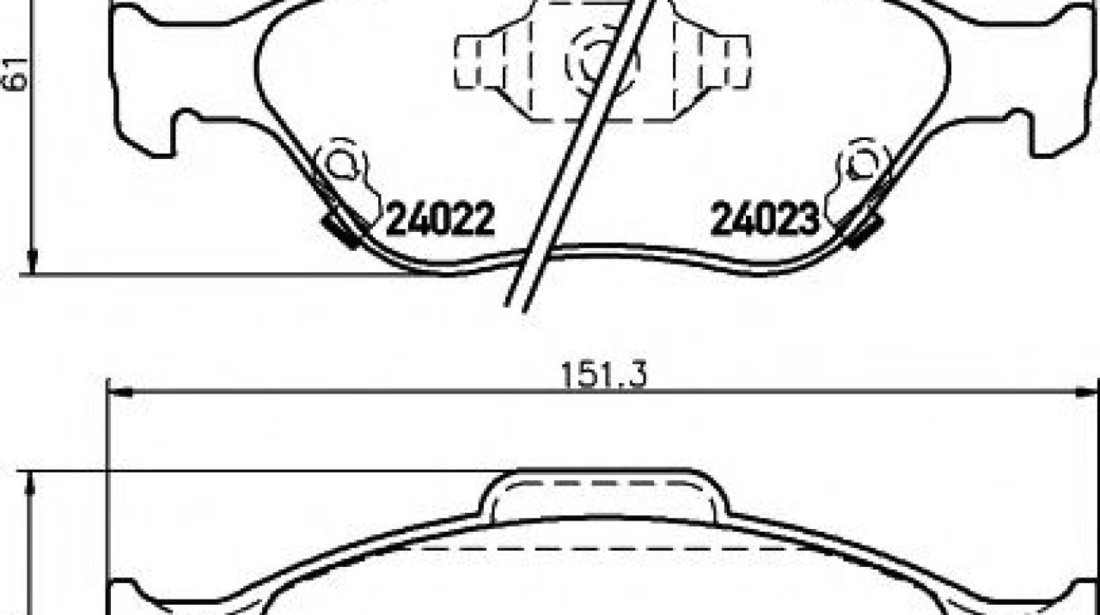 Set placute frana,frana disc TOYOTA YARIS (P13) (2010 - 2016) TEXTAR 2402201 piesa NOUA