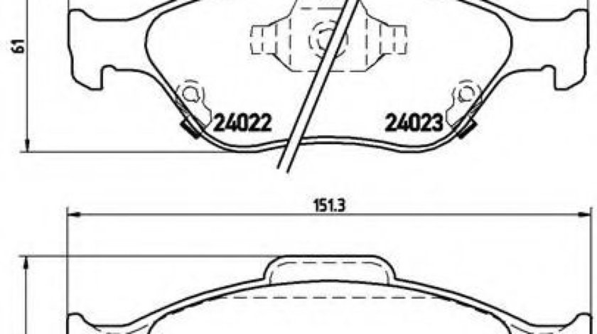 Set placute frana,frana disc TOYOTA YARIS (P13) (2010 - 2016) BREMBO P 83 085 piesa NOUA