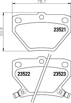 Set placute frana,frana disc TOYOTA YARIS VERSO (NLP2, NCP2) (1999 - 2005) TEXTAR 2352101 piesa NOUA