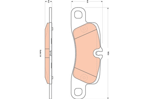 Set Placute Frana,frana Disc Trw Porsche GDB1839