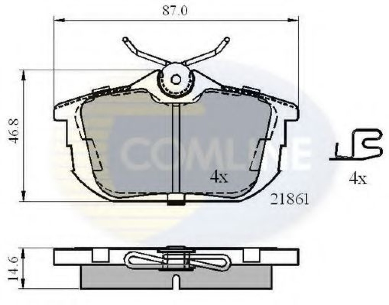 Set placute frana,frana disc VOLVO S40 I (VS) (1995 - 2004) COMLINE CBP3945 piesa NOUA