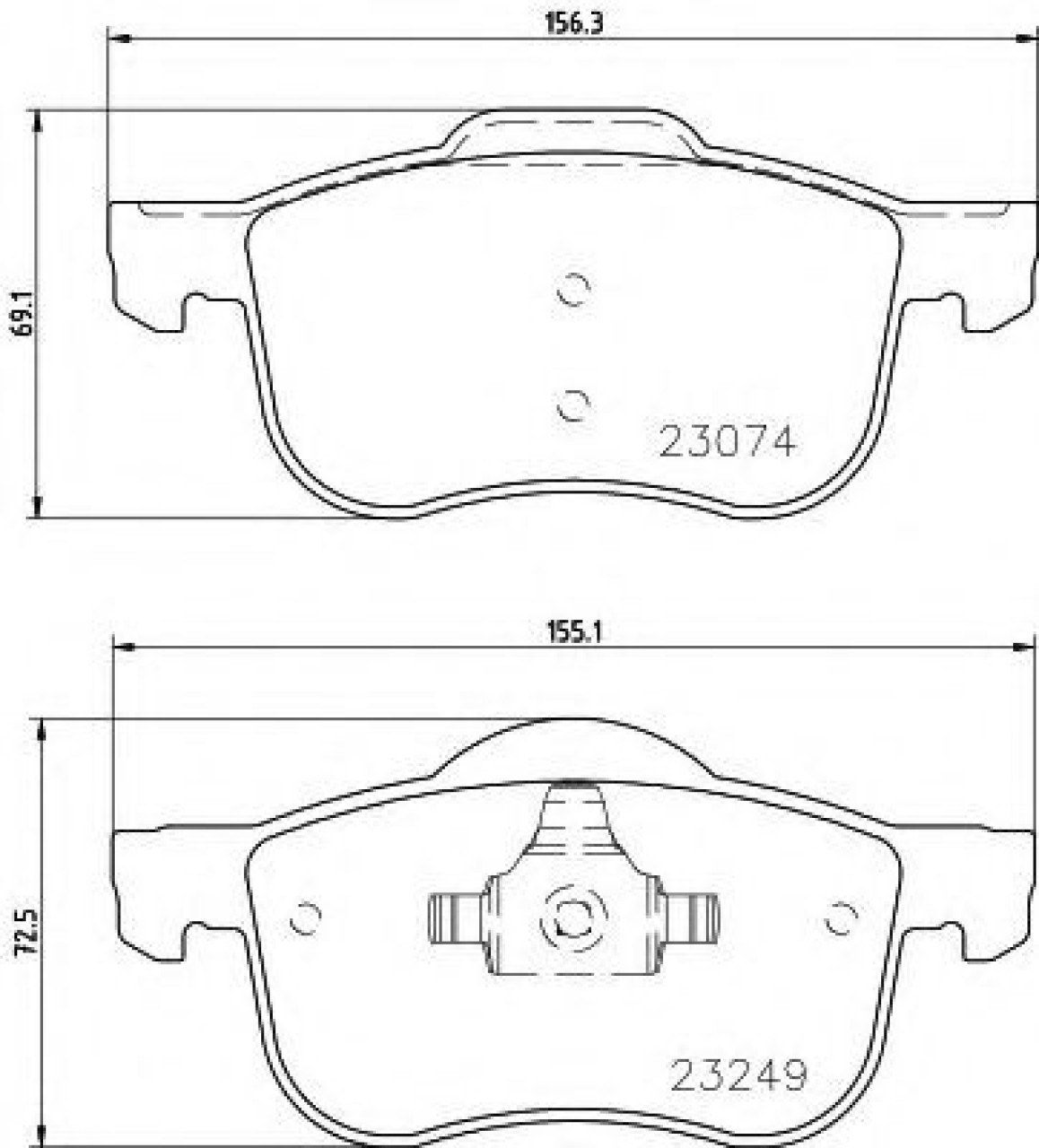 Set placute frana,frana disc VOLVO S60 I (2000 - 2010) TEXTAR 2307401 piesa NOUA