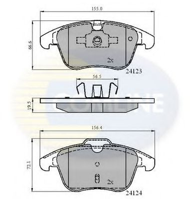 Set placute frana,frana disc VOLVO S80 II (AS) (2006 - 2016) COMLINE CBP01591 piesa NOUA