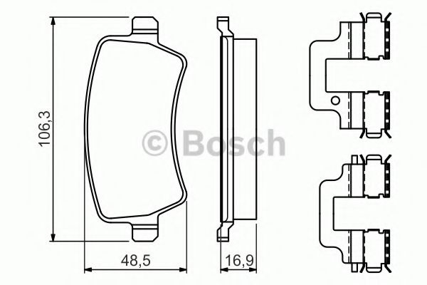 Set placute frana,frana disc VOLVO S80 II (AS) (2006 - 2016) BOSCH 0 986 494 641 piesa NOUA