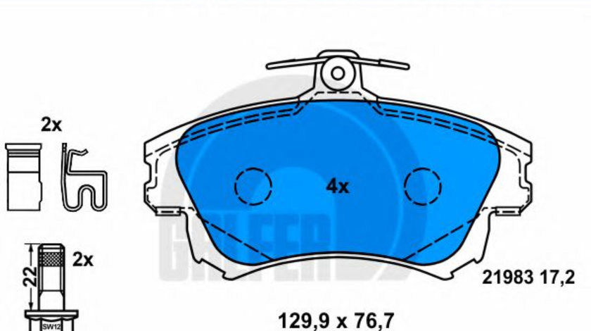 Set placute frana,frana disc VOLVO V40 Combi (VW) (1995 - 2004) GALFER B1.G102-0537.2 piesa NOUA