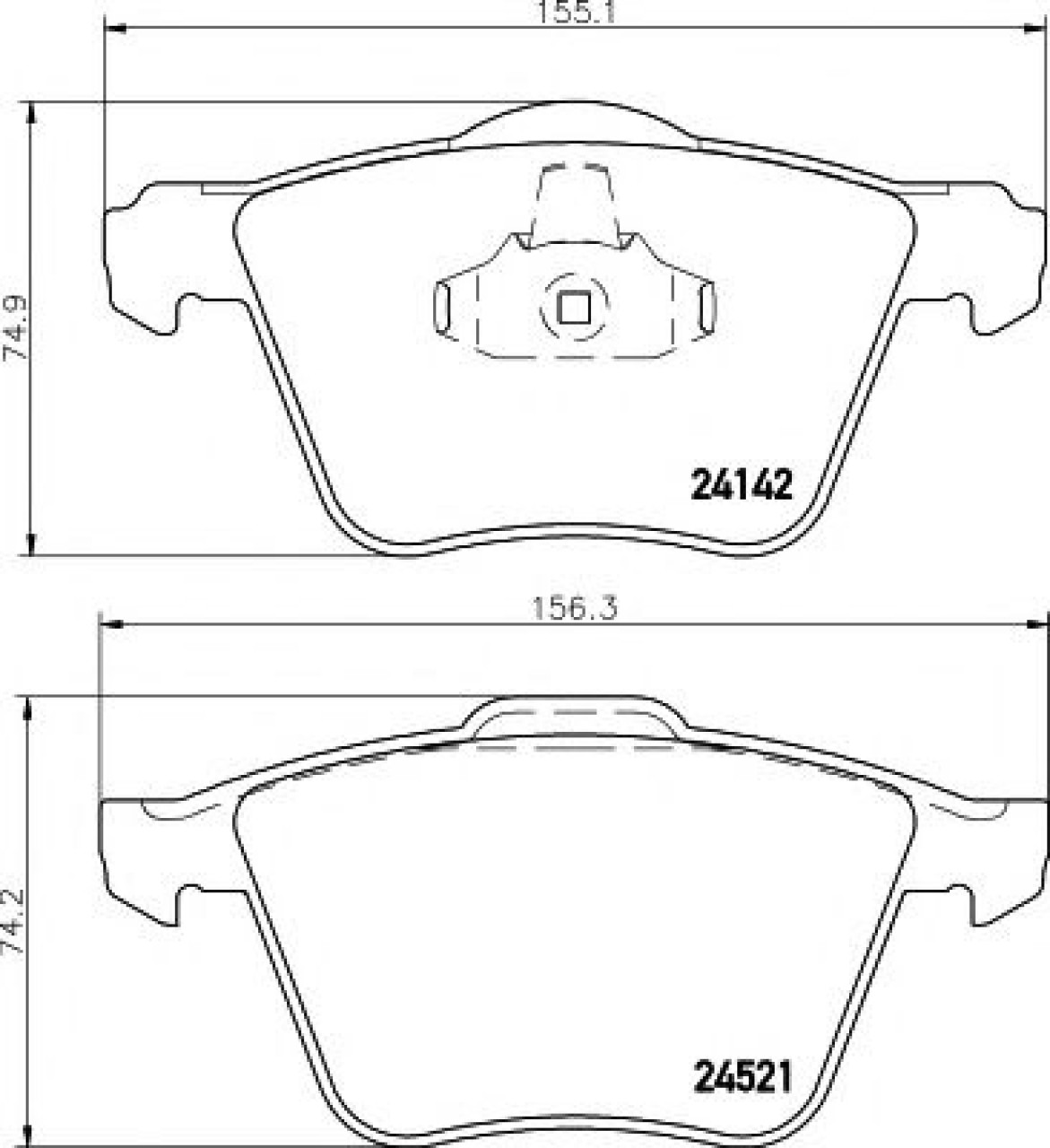 Set placute frana,frana disc VOLVO V60 (2010 - 2016) TEXTAR 2414201 piesa NOUA