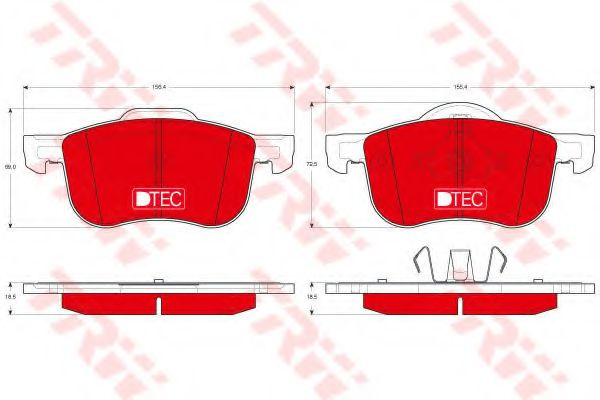 Set placute frana,frana disc VOLVO V70 I (LV) (1996 - 2000) TRW GDB1388DTE piesa NOUA