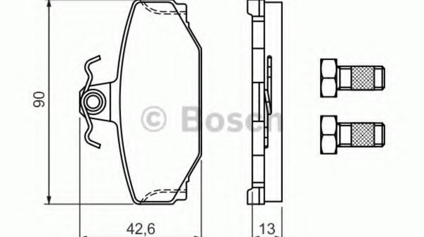 Set placute frana,frana disc VOLVO V70 I (LV) (1996 - 2000) BOSCH 0 986 460 995 piesa NOUA