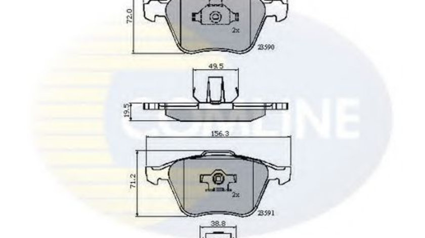 Set placute frana,frana disc VOLVO V70 II (SW) (2000 - 2007) COMLINE CBP01322 piesa NOUA