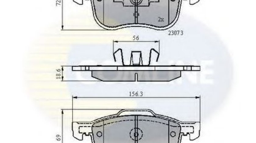 Set placute frana,frana disc VOLVO V70 II (SW) (2000 - 2007) COMLINE CBP0730 piesa NOUA