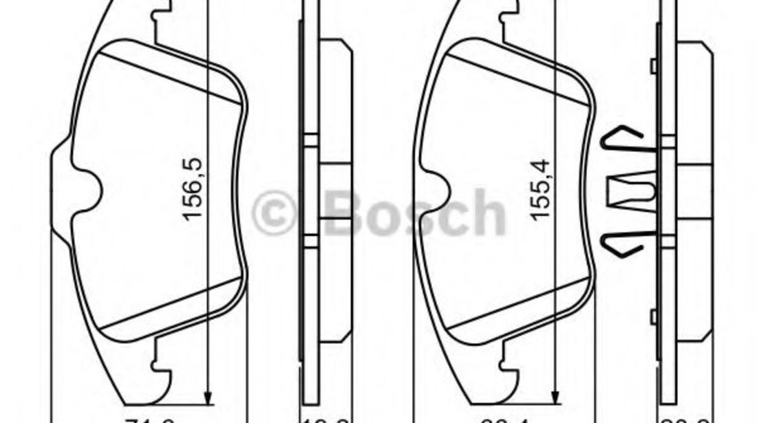 Set placute frana,frana disc VOLVO V70 III (BW) (2007 - 2016) BOSCH 0 986 494 246 piesa NOUA