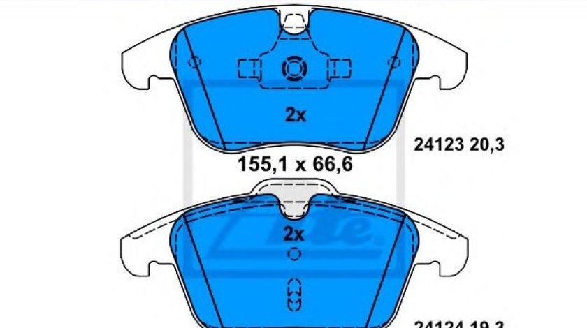 Set placute frana,frana disc VOLVO V70 III (BW) (2007 - 2016) ATE 13.0460-7228.2 piesa NOUA