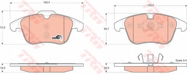 Set placute frana,frana disc VOLVO XC70 II (2007 - 2016) TRW GDB1683 piesa NOUA