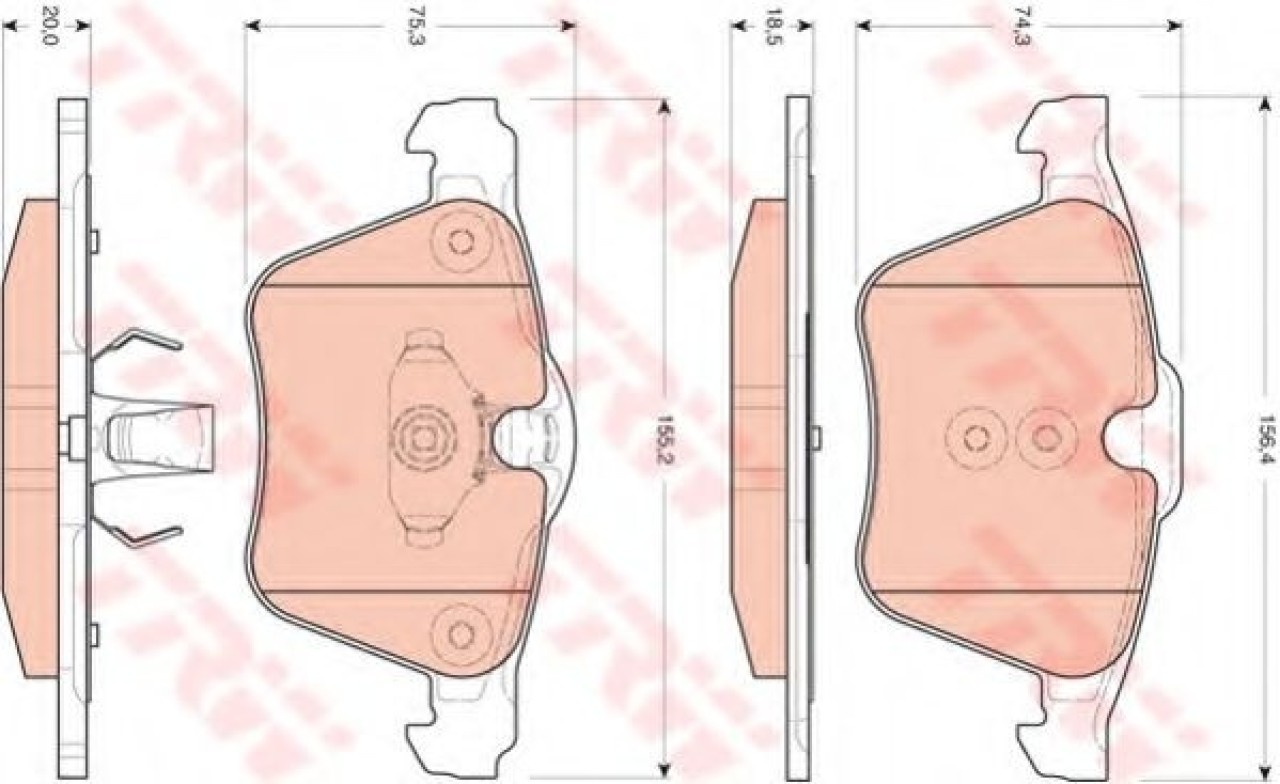 Set placute frana,frana disc VOLVO XC70 II (2007 - 2016) TRW GDB1684 piesa NOUA