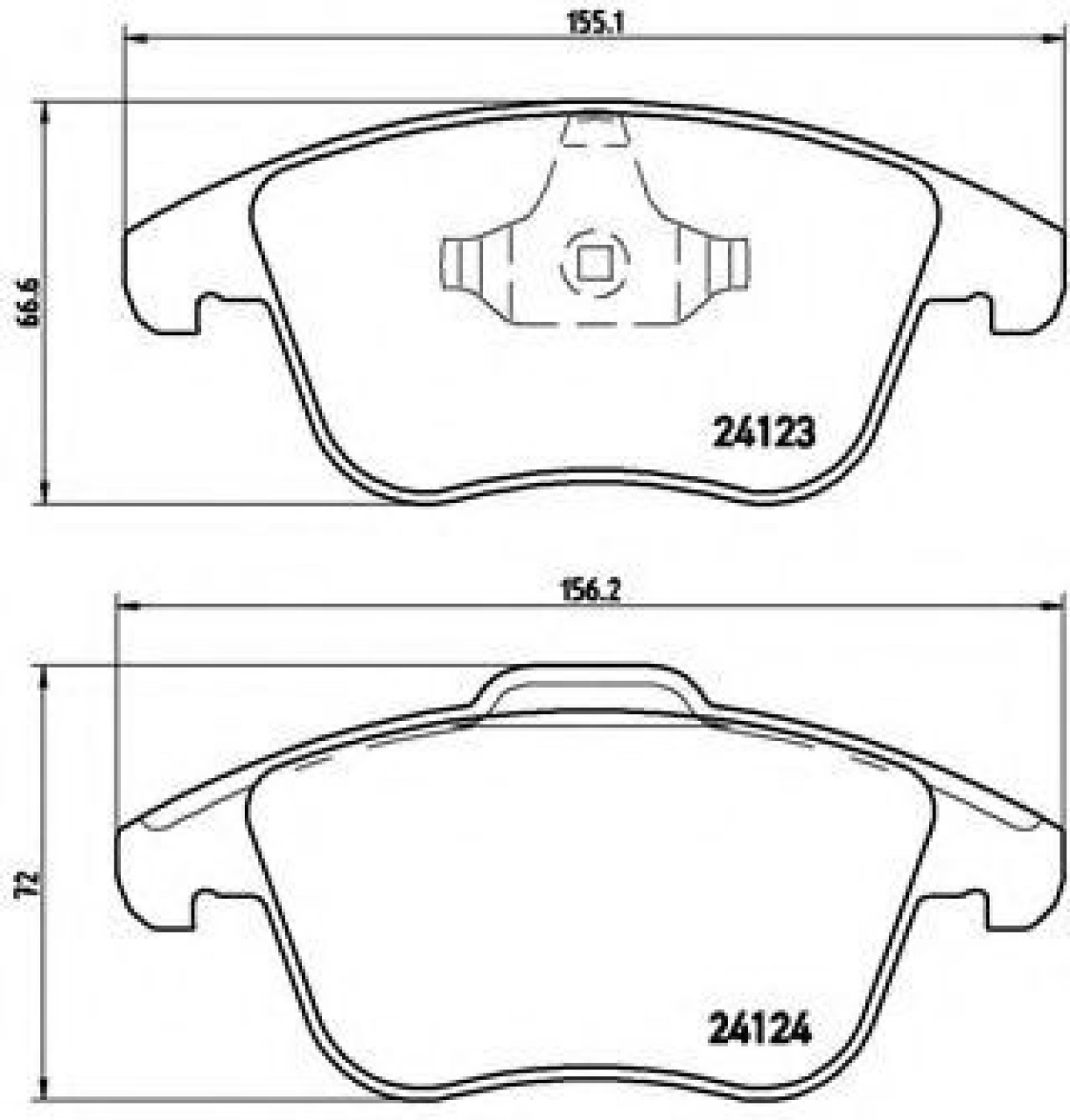 Set placute frana,frana disc VOLVO XC70 II (2007 - 2016) BREMBO P 24 076 piesa NOUA