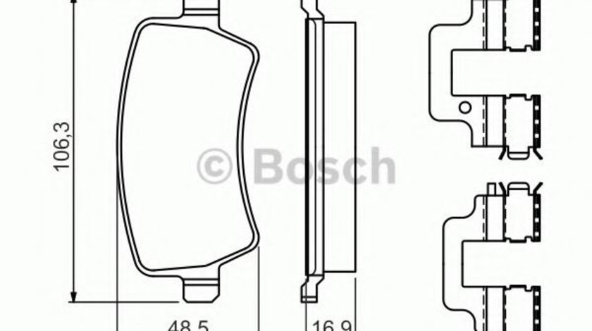 Set placute frana,frana disc VOLVO XC70 II (2007 - 2016) BOSCH 0 986 494 641 piesa NOUA