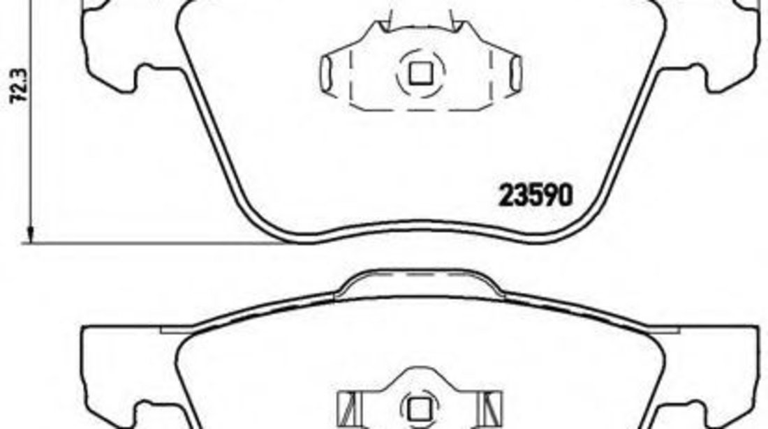 Set placute frana,frana disc VOLVO XC90 I (2002 - 2016) BREMBO P 86 022 piesa NOUA