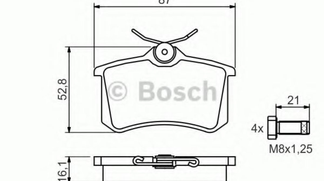 Set placute frana,frana disc VW BEETLE Cabriolet (5C7) (2011 - 2016) BOSCH 0 986 494 399 piesa NOUA