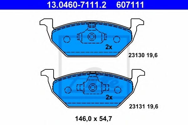 Set placute frana,frana disc VW BORA (1J2) (1998 - 2005) ATE 13.0460-7111.2 piesa NOUA