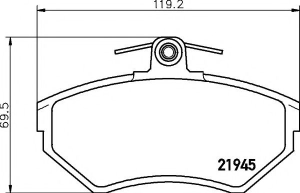 Set placute frana,frana disc VW CADDY II Combi (9K9B) (1995 - 2004) TEXTAR 2194502 piesa NOUA