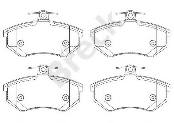 Set placute frana,frana disc VW CADDY II Caroserie (9K9A) (1995 - 2004) Break 20669 00 701 00 piesa NOUA