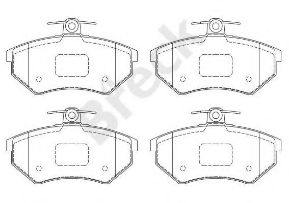 Set placute frana,frana disc VW CADDY II Caroserie (9K9A) (1995 - 2004) Break 20168 10 701 00 piesa NOUA