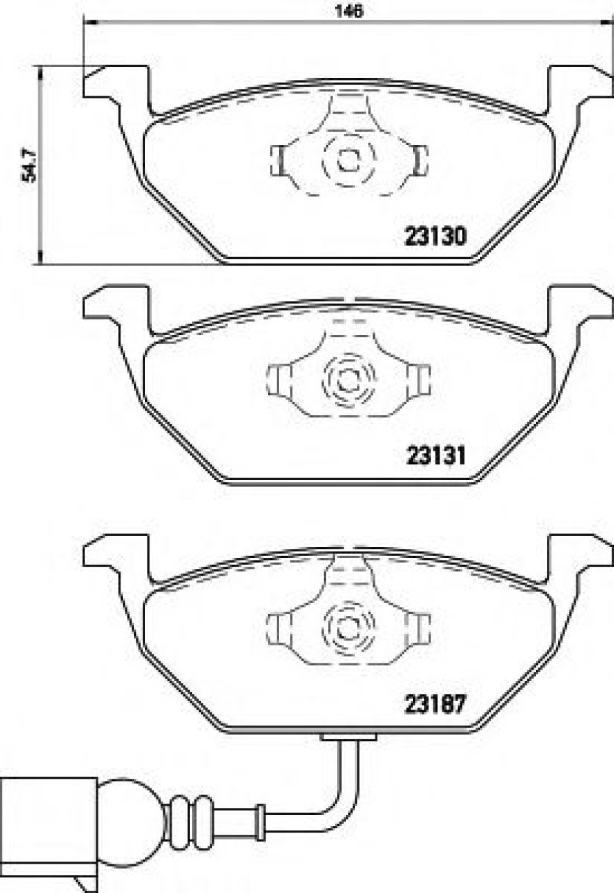 Set placute frana,frana disc VW CADDY III Caroserie (2KA, 2KH, 2CA, 2CH) (2004 - 2016) BREMBO P 85 072 piesa NOUA