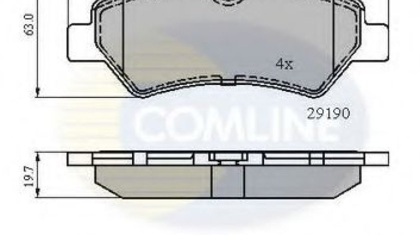 Set placute frana,frana disc VW CRAFTER 30-50 platou / sasiu (2F) (2006 - 2016) COMLINE CBP21556 piesa NOUA