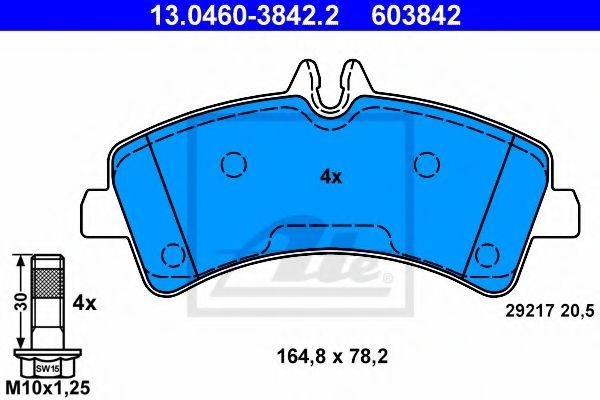 Set placute frana,frana disc VW CRAFTER 30-50 caroserie (2E) (2006 - 2016) ATE 13.0460-3842.2 piesa NOUA