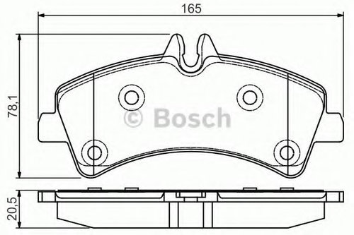 Set placute frana,frana disc VW CRAFTER 30-50 caroserie (2E) (2006 - 2016) BOSCH 0 986 495 099 piesa...