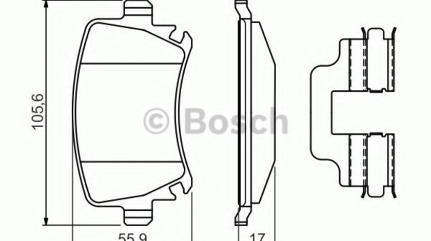 Set placute frana,frana disc VW EOS (1F7, 1F8) (2006 - 2016) BOSCH 0 986 494 649 piesa NOUA