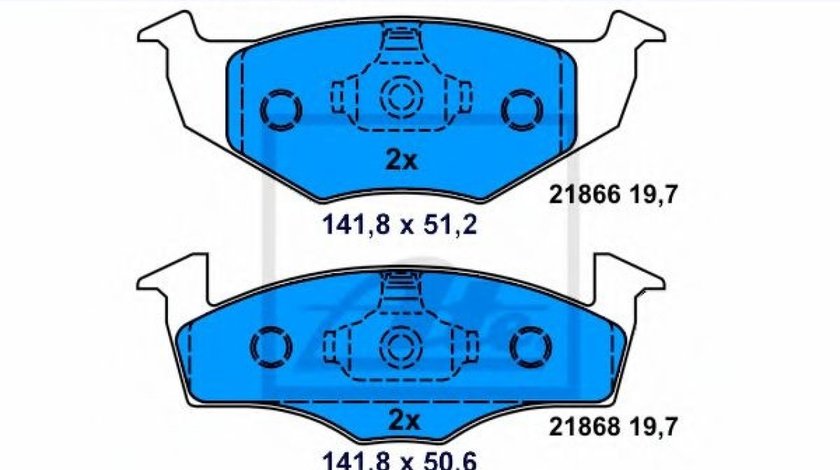 Set placute frana,frana disc VW GOLF III (1H1) (1991 - 1998) ATE 13.0460-7072.2 piesa NOUA