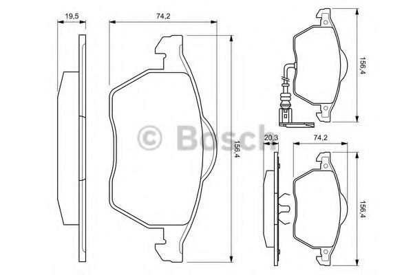 Set placute frana,frana disc VW GOLF III Variant (1H5) (1993 - 1999) BOSCH 0 986 494 018 piesa NOUA