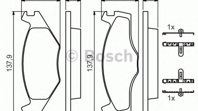 Set placute frana,frana disc VW GOLF III Variant (1H5) (1993 - 1999) BOSCH 0 986 468 873 piesa NOUA