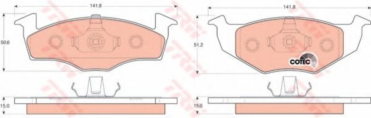 Set placute frana,frana disc VW GOLF III Variant (1H5) (1993 - 1999) TRW GDB1306 piesa NOUA