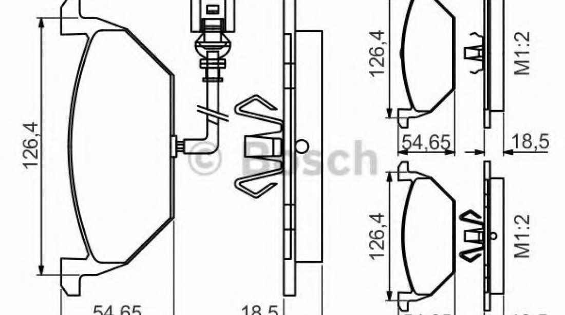 Set placute frana,frana disc VW GOLF IV (1J1) (1997 - 2005) BOSCH 0 986 495 213 piesa NOUA