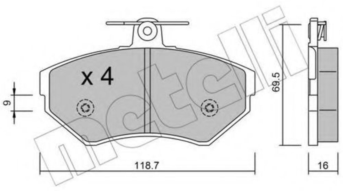 Set placute frana,frana disc VW GOLF IV Cabriolet (1E7) (1998 - 2002) METELLI 22-0215-1 piesa NOUA