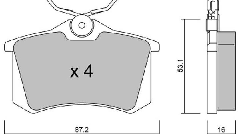 Set placute frana,frana disc VW GOLF IV Variant (1J5) (1999 - 2006) OE 440602466R piesa NOUA