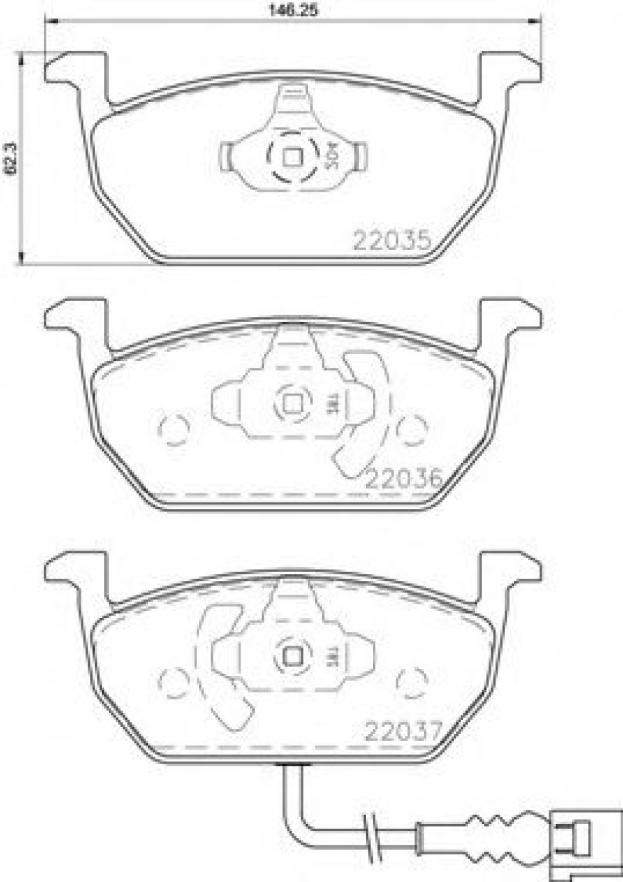 Set placute frana,frana disc VW GOLF SPORTSVAN (AM1) (2014 - 2016) BREMBO P 85 137 piesa NOUA