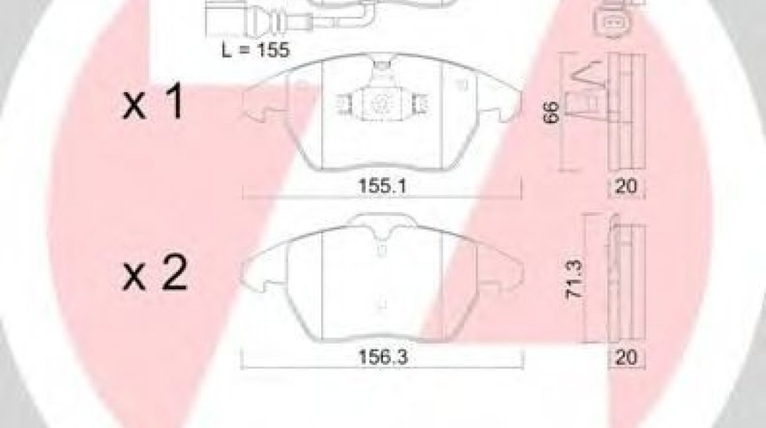 Set placute frana,frana disc VW GOLF V Variant (1K5) (2007 - 2009) ZIMMERMANN 23587.200.1 piesa NOUA