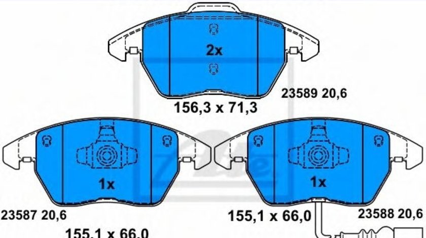 Set placute frana,frana disc VW GOLF V Variant (1K5) (2007 - 2009) ATE 13.0460-7184.2 piesa NOUA