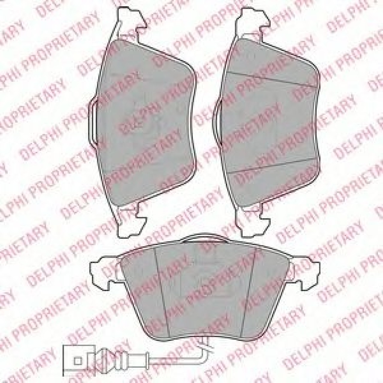 Set placute frana,frana disc VW GOLF VI (5K1) (2008 - 2013) DELPHI LP1921 piesa NOUA