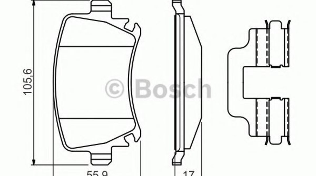 Set placute frana,frana disc VW GOLF VI Cabriolet (517) (2011 - 2016) BOSCH 0 986 494 649 piesa NOUA