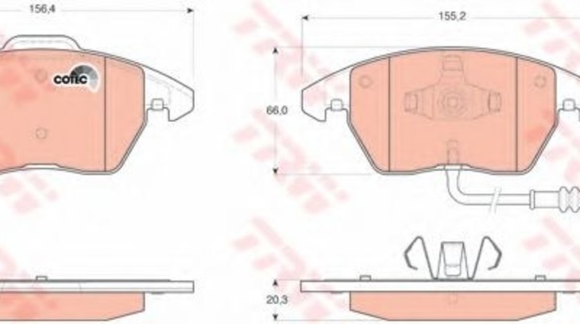 Set placute frana,frana disc VW GOLF VI Variant (AJ5) (2009 - 2013) TRW GDB1550 piesa NOUA