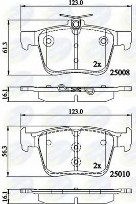 Set placute frana,frana disc VW GOLF VII (5G1, BE1) (2012 - 2016) COMLINE CBP02156 piesa NOUA