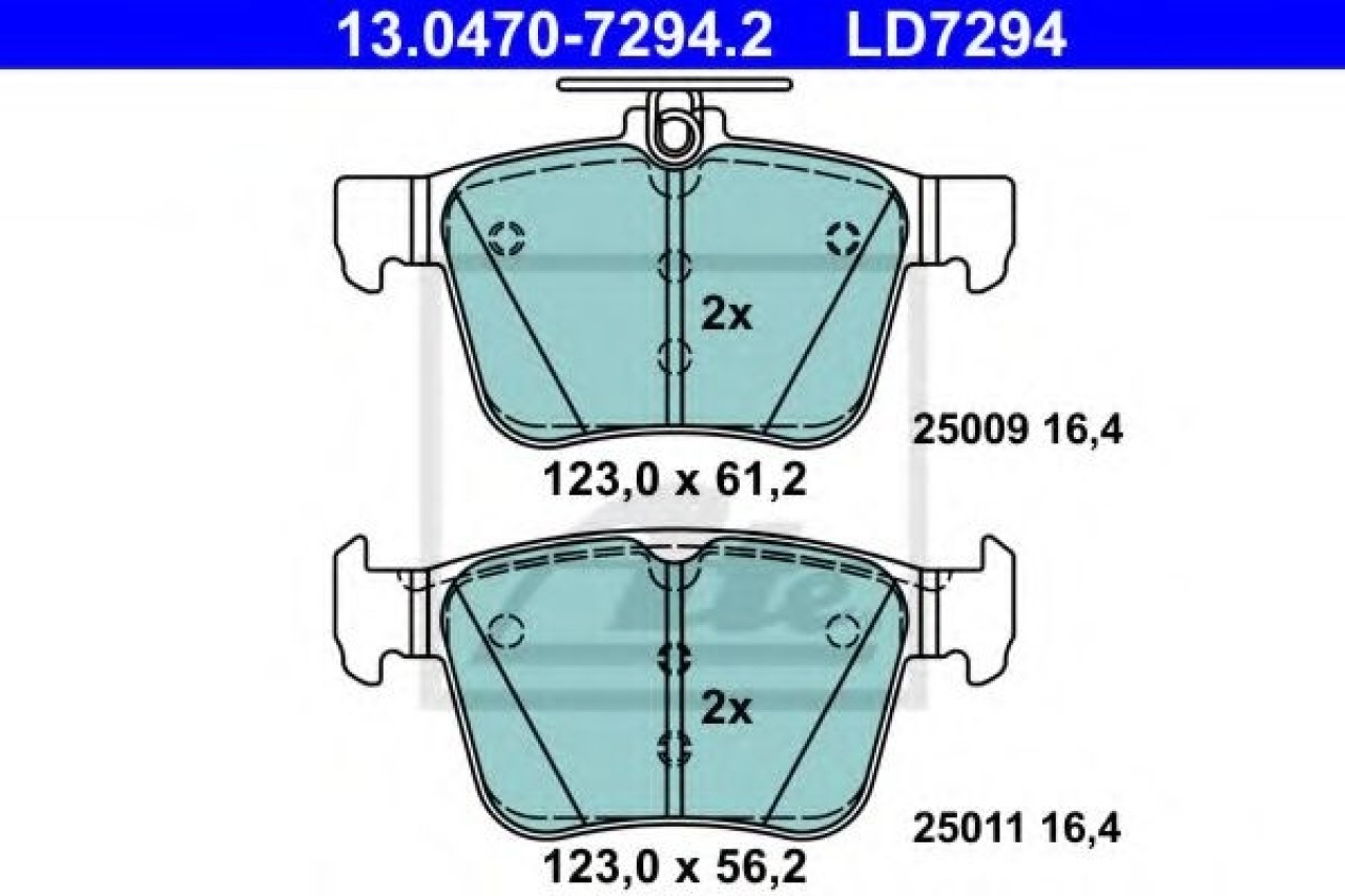 Set placute frana,frana disc VW GOLF VII (5G1, BE1) (2012 - 2016) ATE 13.0470-7294.2 piesa NOUA