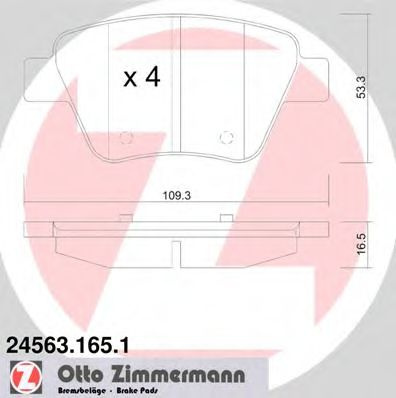 Set placute frana,frana disc VW GOLF VII Variant (BA5) (2013 - 2016) ZIMMERMANN 24563.165.1 piesa NOUA